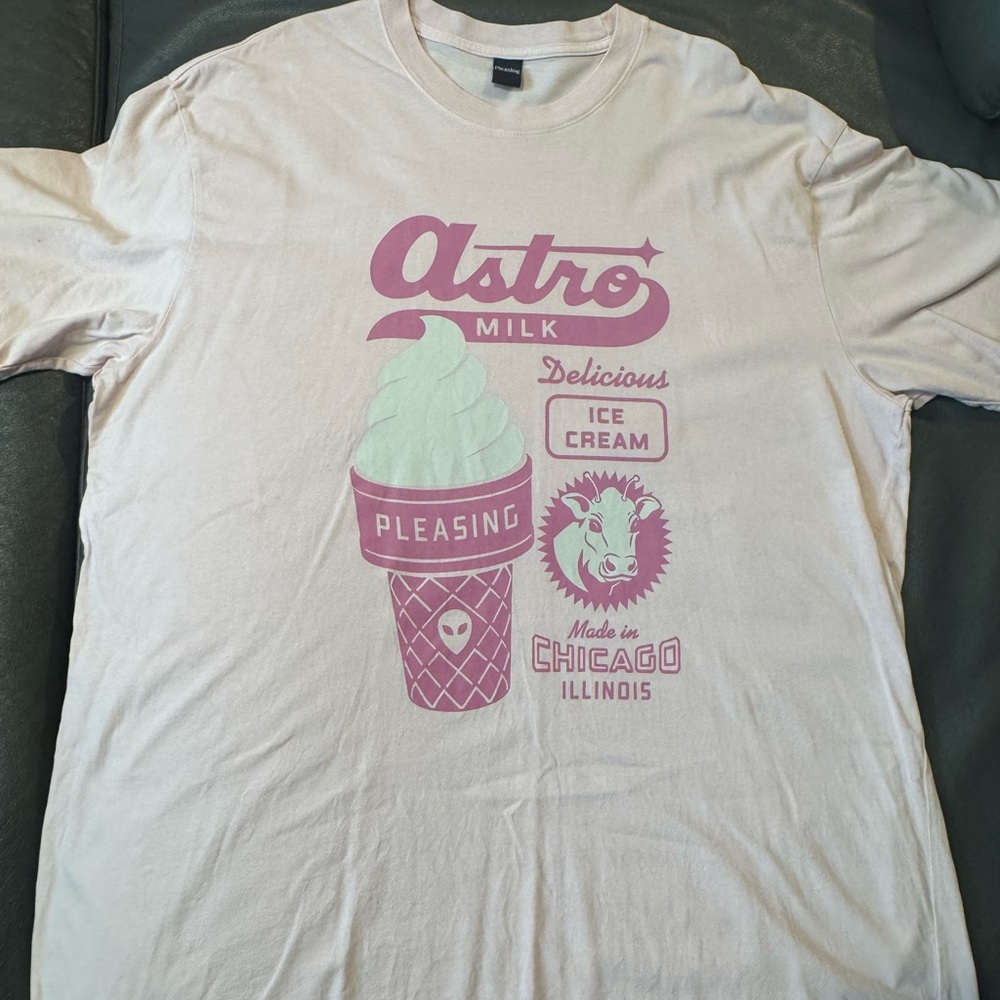 Pleasing AstroMilk Ice Cream graphic T-shirt